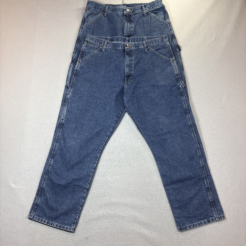 Men's Wrangler Authentic Issue carpenter pants size 36Wx30L Lot of 2